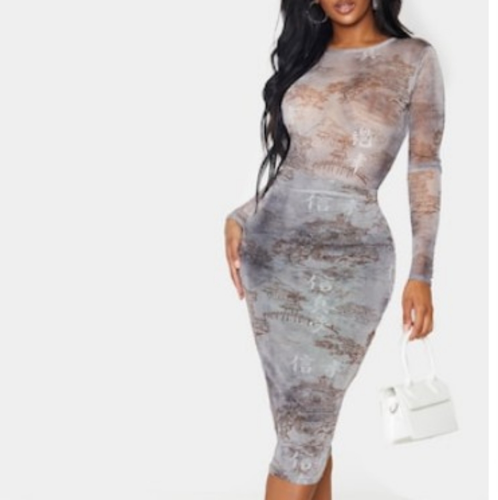 Grey mesh skirt set - Picture 1 of 5